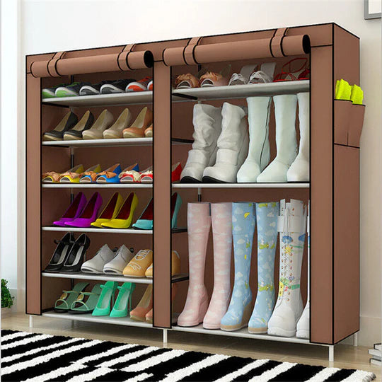 36 PAIRS SHOES CABINET STORAGE SHOE RACK WITH COVER PORTABLE WARDROBE