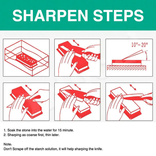 Water Stone 3000/6000 Whetstone Knife Sharpener Sharpening Flattening