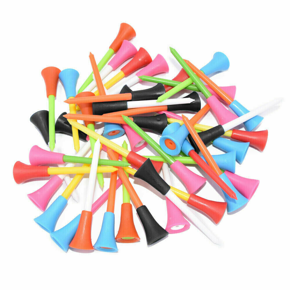 110Pcs Plastic & Rubber Cushion Top Golf Tees 83mm High Quality Fast Dispatch