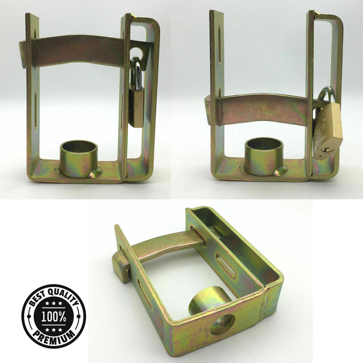Trailer Caravan Coupling Hitch Lock Padlock 2 Stage Locker w/ Keys Heavy Duty