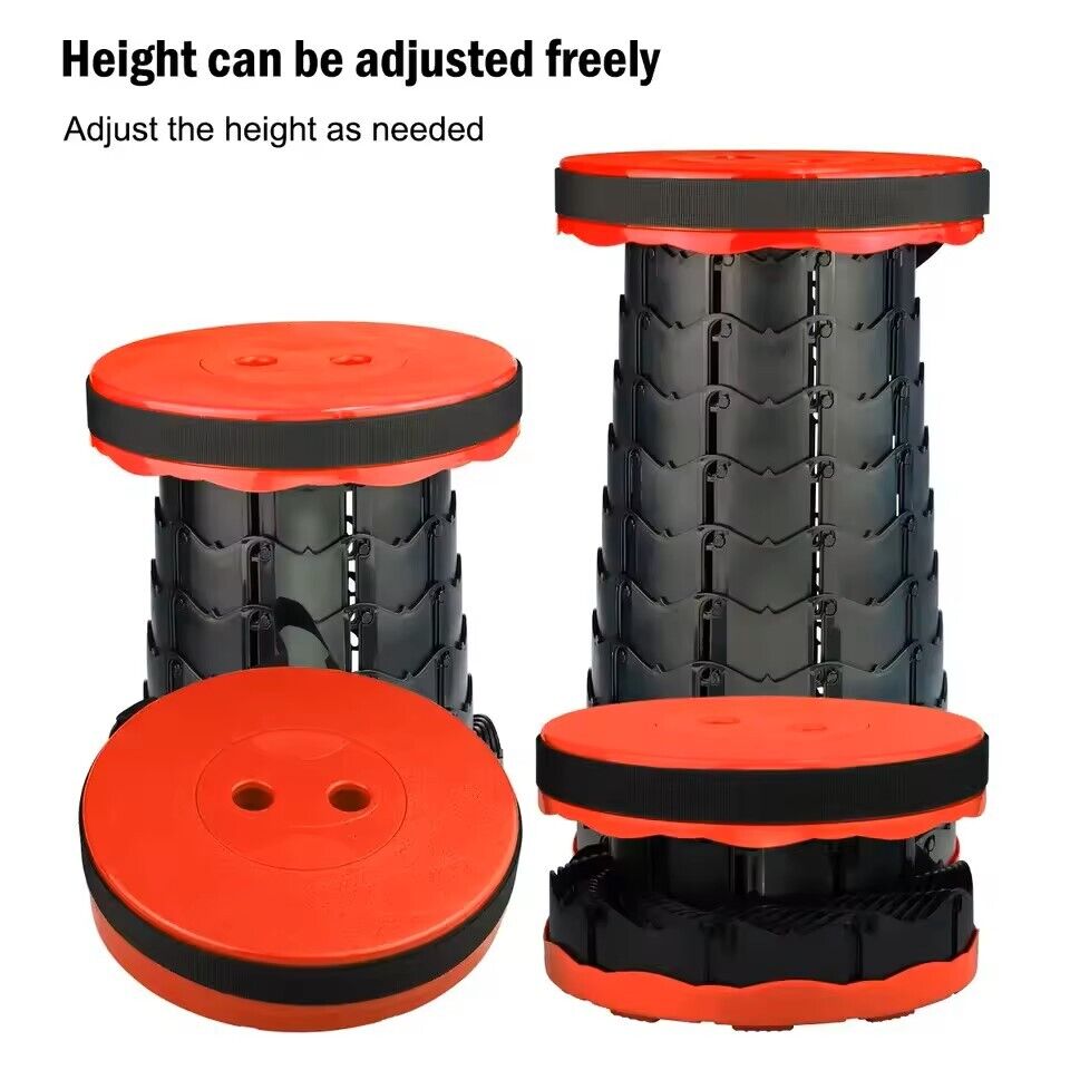 Portable Stool Retractable Chair Folding Telescoping Seat Camping Fishing Chair