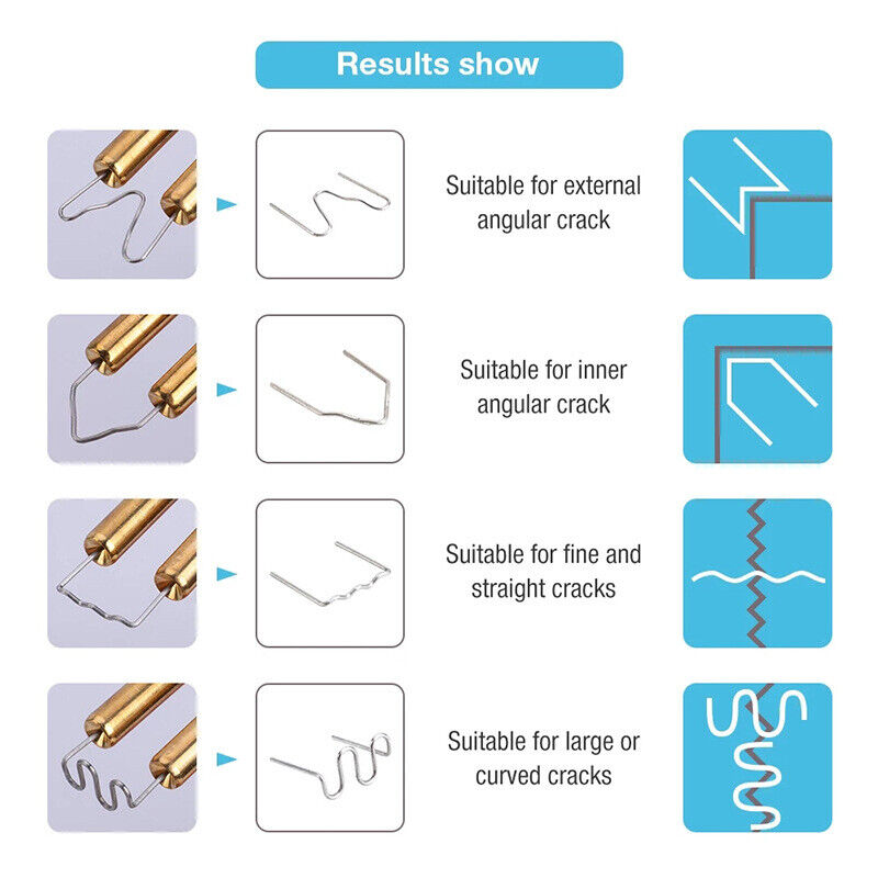 Plastic Welder Garage Tool Hot Staple Staplers Bumper Repair Welding Machine Kit