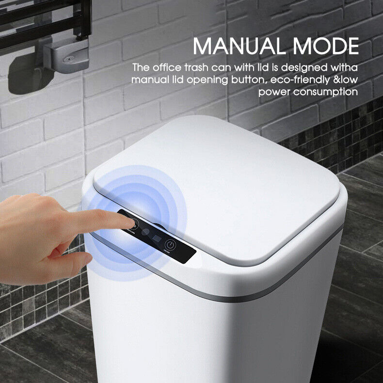 12-18L Smart Trash Bin Automatic Motion Sensor Rubbish Waste Bin Basket Toilet
