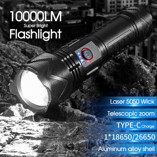 120000LM CREE P90 LED Tactical Flashlight USB Rechargeable Camping Hunting Torch