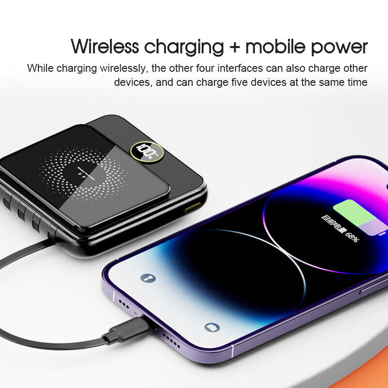 10000mAh 4 USB Backup External Battery Power Bank Fast Charger For Cell Phone