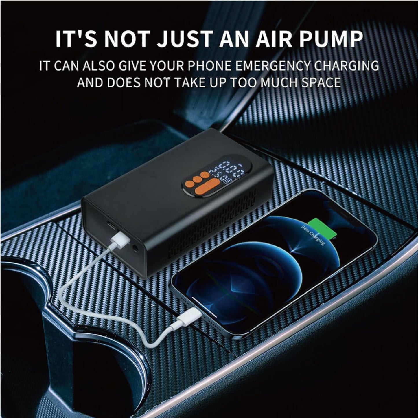 Digital Car Tyre Inflator Pump 12V Mini Portable Auto Air Compressor Bike