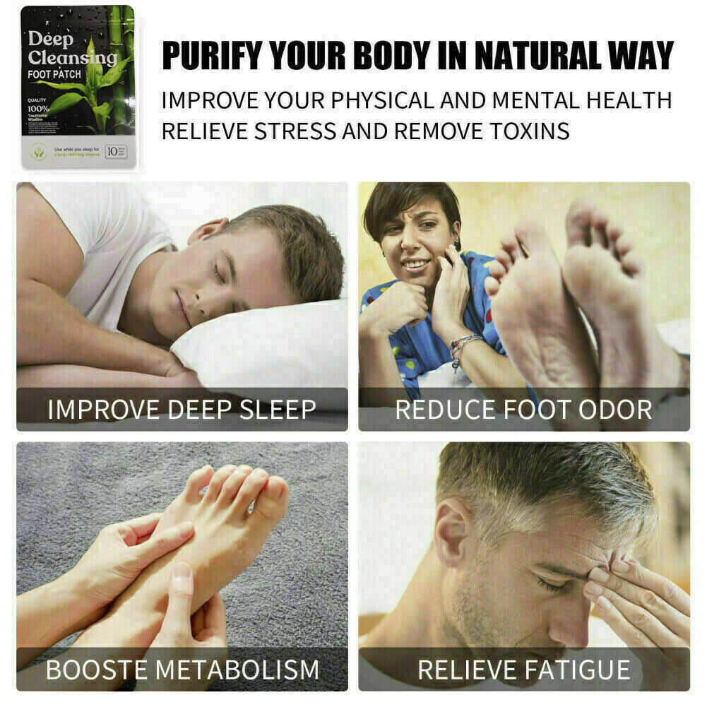 Up to 200x Detox Foot Patches Pads Body Toxins Feet Slimming Cleansing Herb