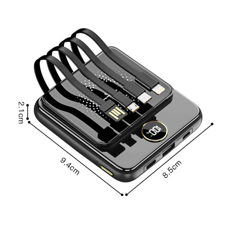 10000mAh 4 USB Backup External Battery Power Bank Fast Charger For Cell Phone