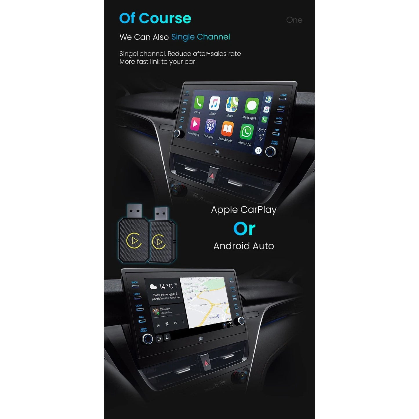 USB Wireless CarPlay Adapter For iPhone Apple Wireless Carplay Dongle Plug Play