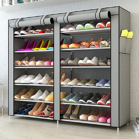 36 PAIRS SHOES CABINET STORAGE SHOE RACK WITH COVER PORTABLE WARDROBE