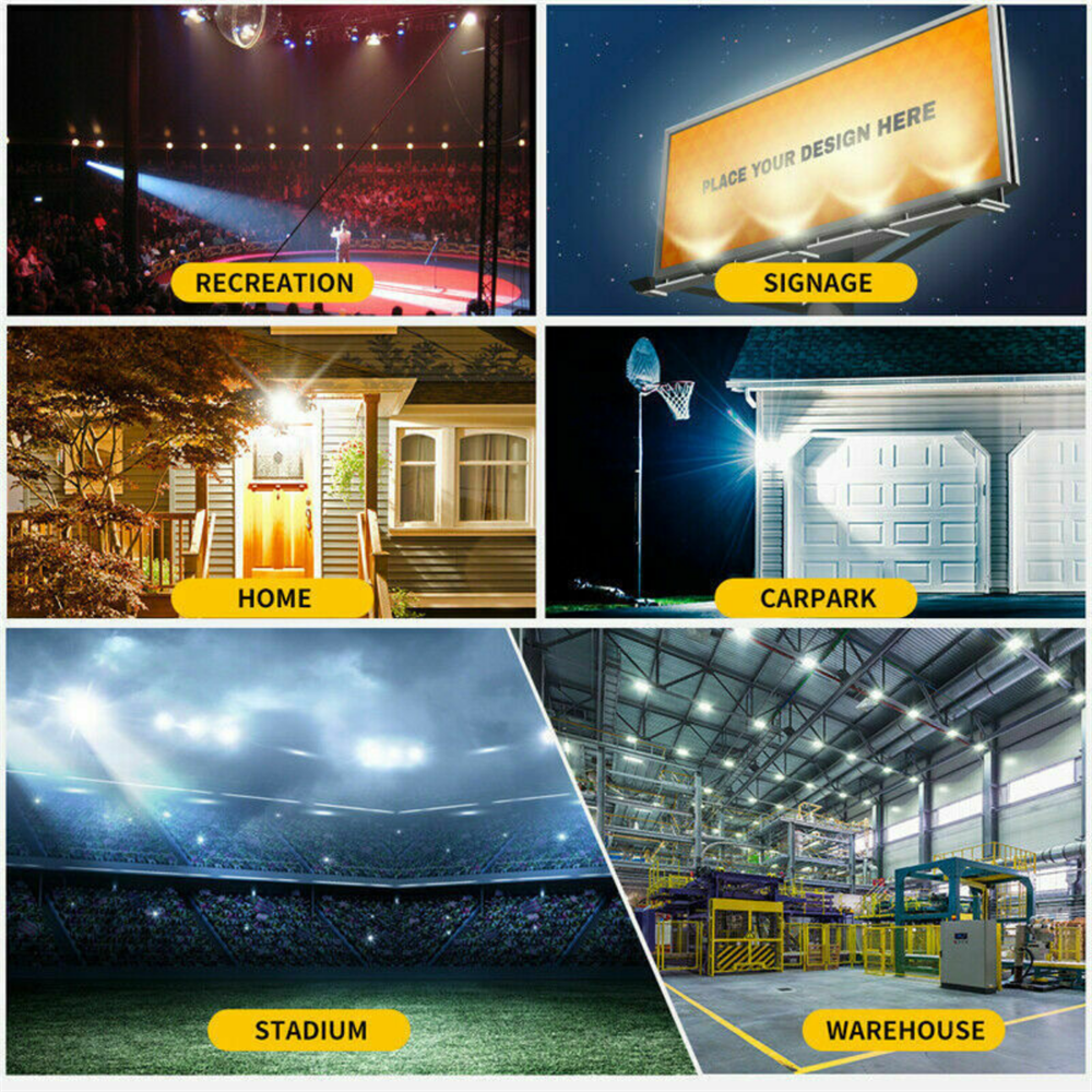 LED Flood light 50/100/200W IP66 Outdoor Spotlight 240V Cool/Warm White