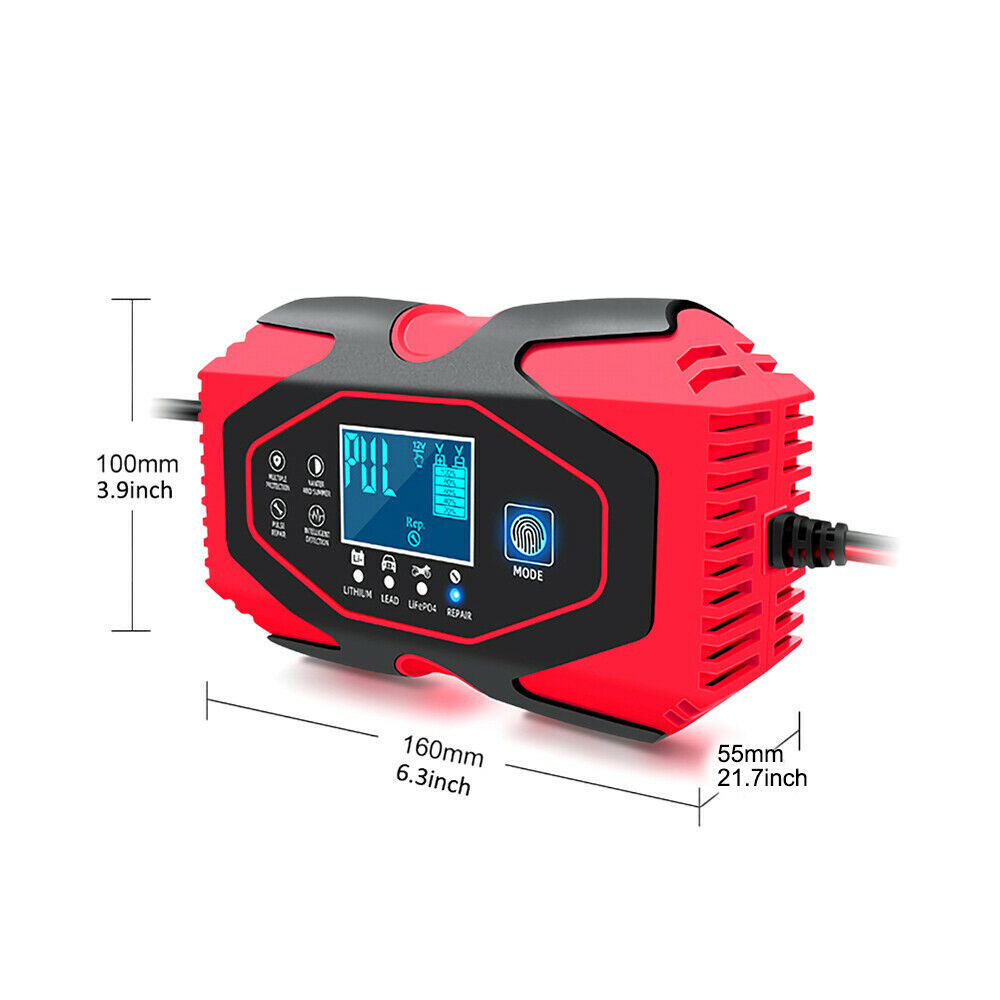 7-stage Automatic Charging Lead-Acid & Lithium Battery Charger Smart Trickle