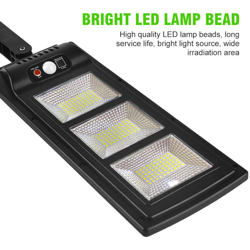 120 LED Solar Street Light Lamp Motion Sensor Lights Remote Garden Yard Flood