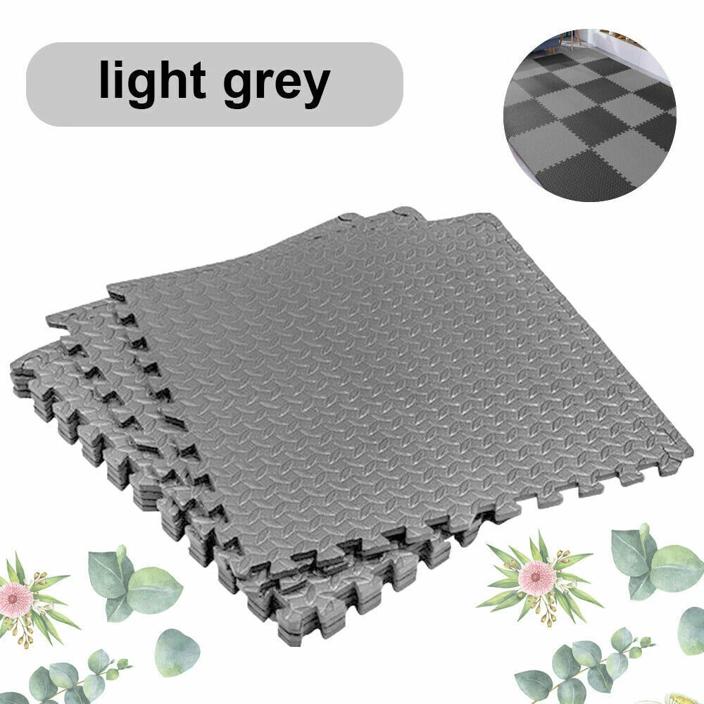 6pcs Interlocking Heavy Duty EVA Foam Gym Flooring Mat Floor Mats Tiles 60x60cm