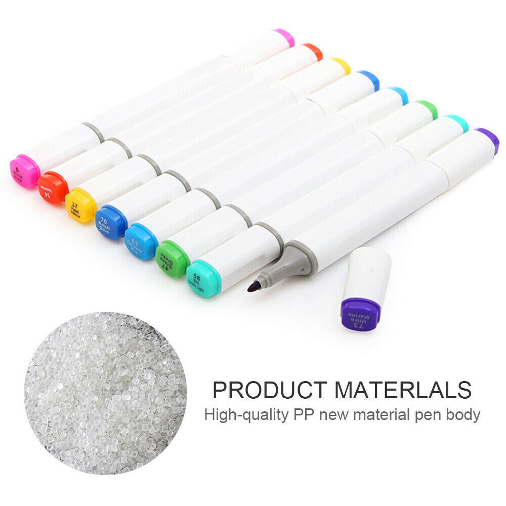 80PCS Marker Pen Set Dual Heads Graphic Artist Craft Sketch TOUCH Markers