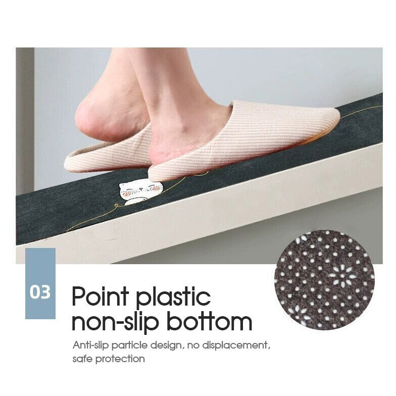Non-Slip Kitchen Door Carpet Anti-Oil Floor Rug Waterproof Mat Pad Bathroom Home