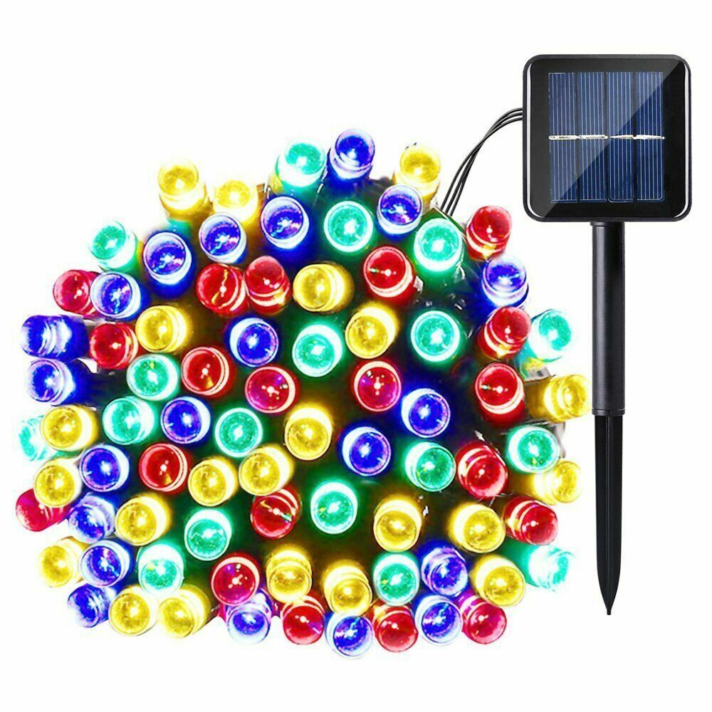 Solar Fairy String Lights 100/200/500 LED Outdoor Garden Christmas Party Decor