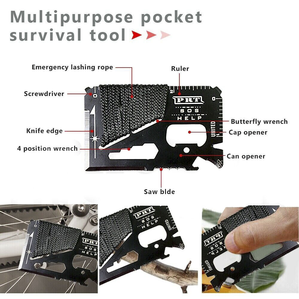 Emergency Survival Equipment Kit Outdoor Tactical Hiking Camping SOS 18Pcs Tool