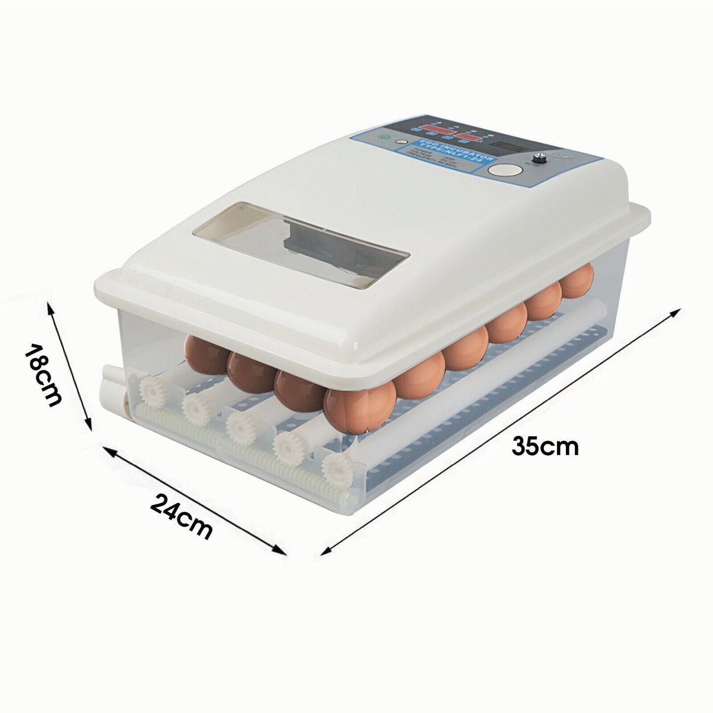 12/24 Egg Incubator Fully Automatic Digital Led Turning Chicken Eggs Poultry