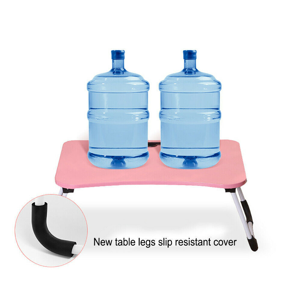 Laptop Stand Table Foldable Desk Computer Study Adjustable Portable Cup Slot