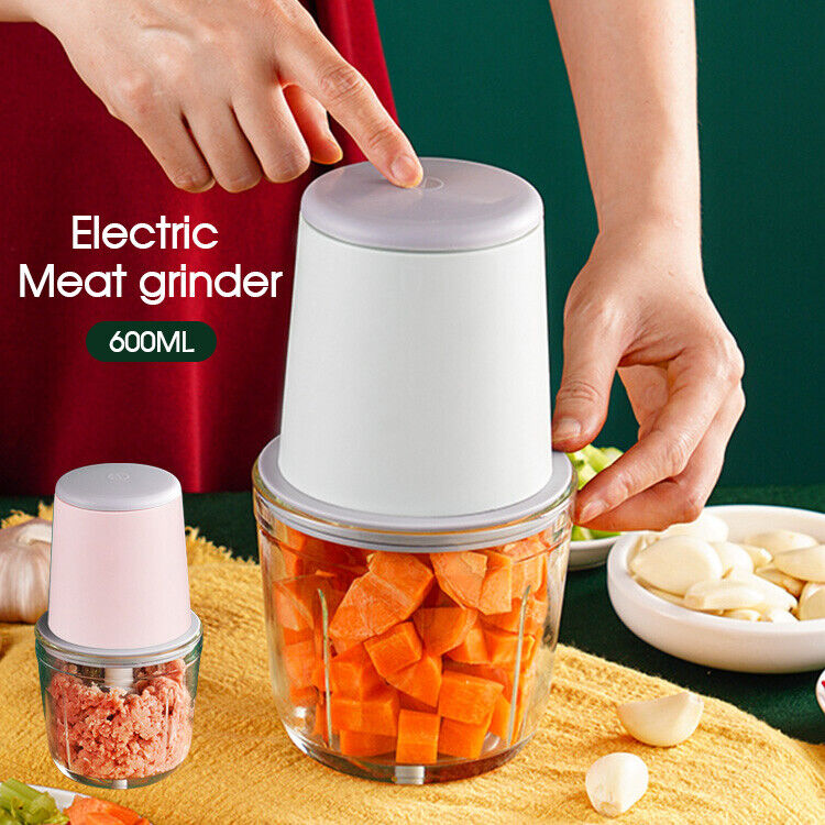 600ML Electric Garlic Food Chopper Vegetable Chopper Grinder Blender Crusher