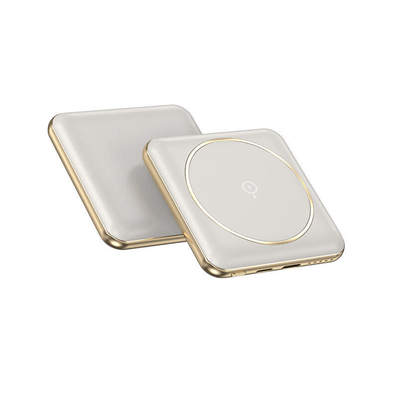Slim Portable Mini Qi Charger Magnetic Wireless Power Bank 10000mAh