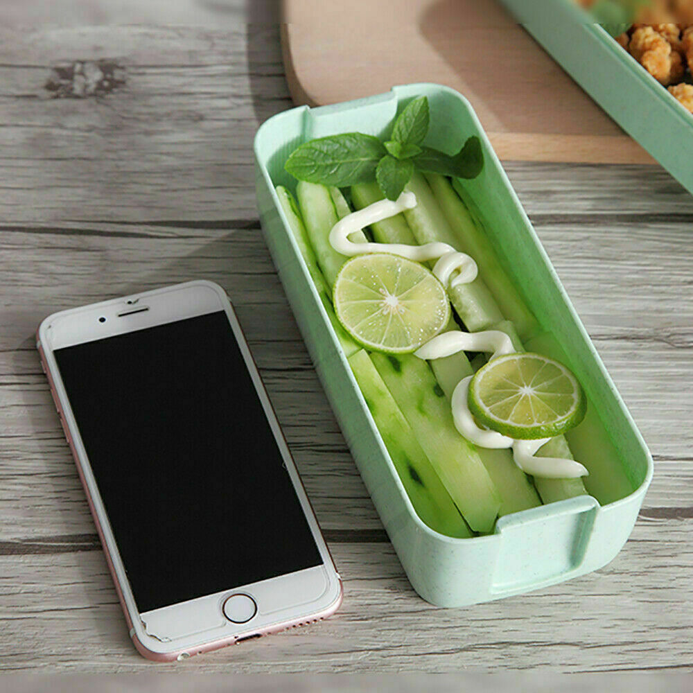 3-Layer Bento Box Students Lunch Box Eco-Friendly Leakproof 900ml Food Container