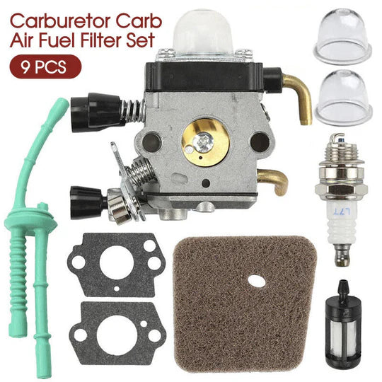 CARBURETOR CARB AIR FUEL FILTER SET FOR STIHL FS38 FS45 FS46 FS55 FS80 FS85 KM55