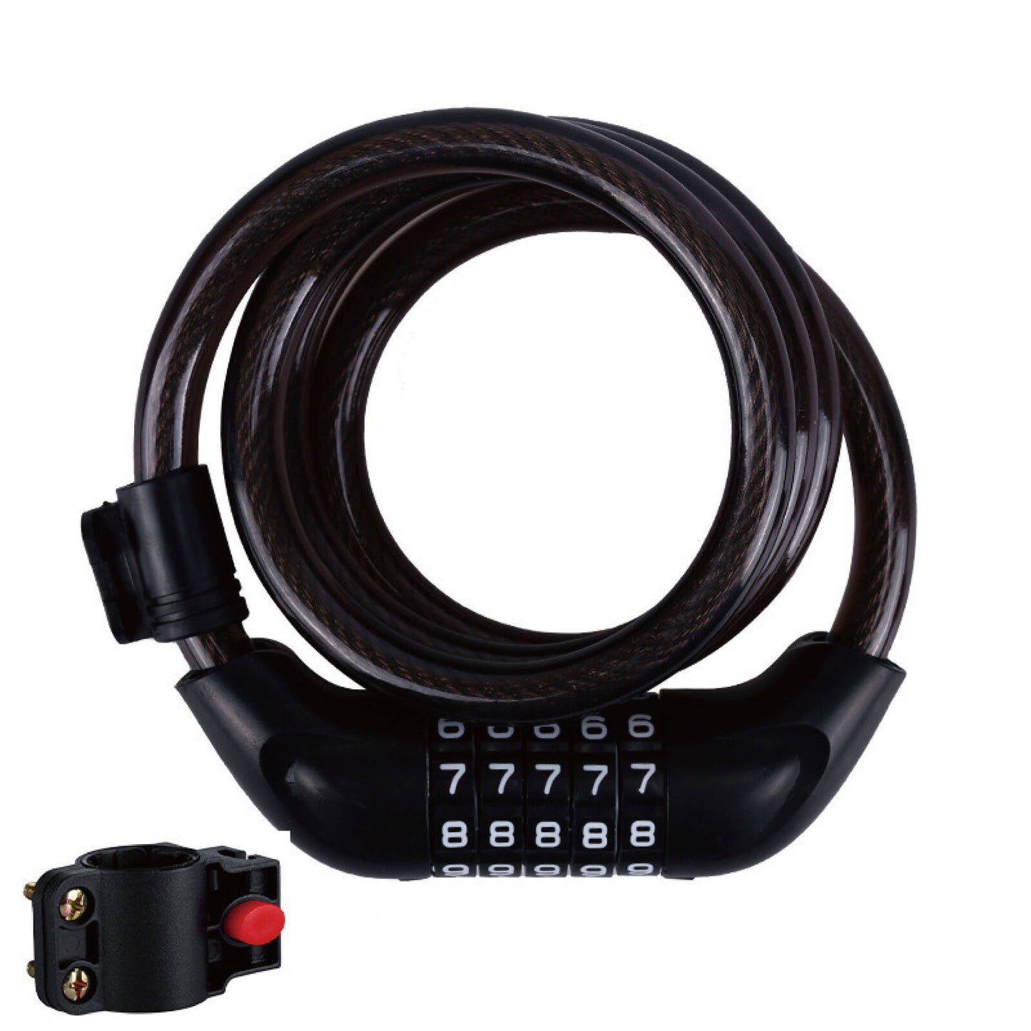 1.2m Bicycle Password Lock Anti-Theft Scratch-Resistant Lock/ Five colors