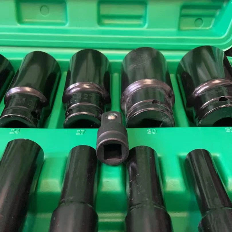 21x Drive Deep Impact Sockets 8-32MM Metric 1/2" Garage Workshop Tools Kit CRV