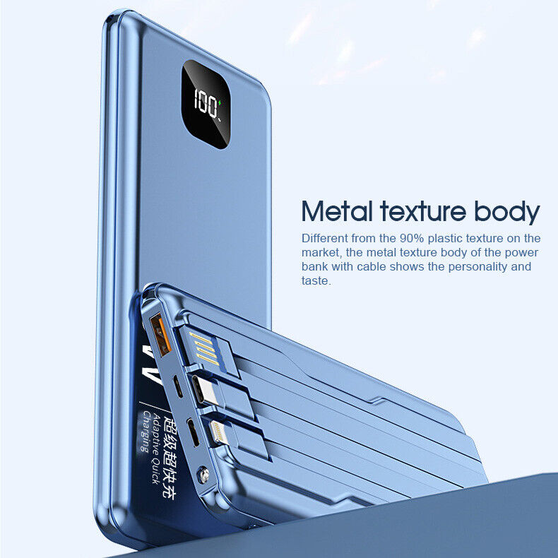 4IN1 Power Bank Mini USB Pack Battery Charger Portable For Mobile Phone