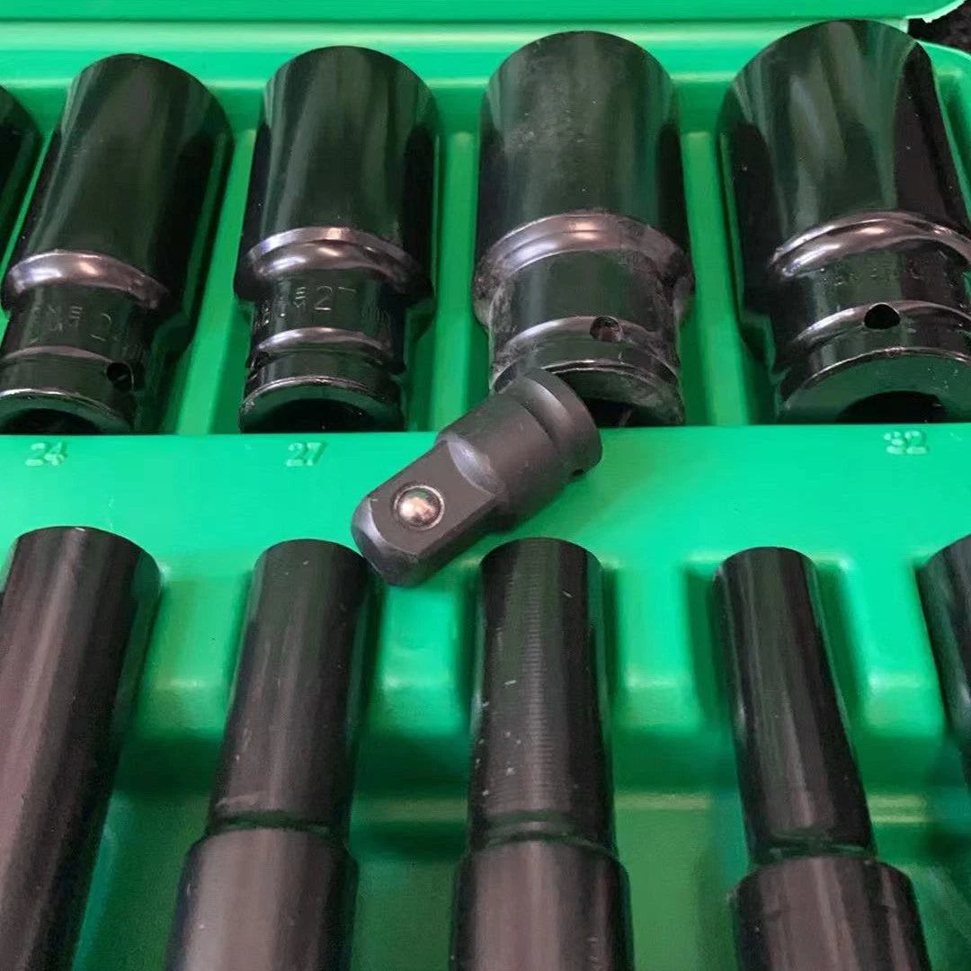21x Drive Deep Impact Sockets 8-32MM Metric 1/2" Garage Workshop Tools Kit CRV