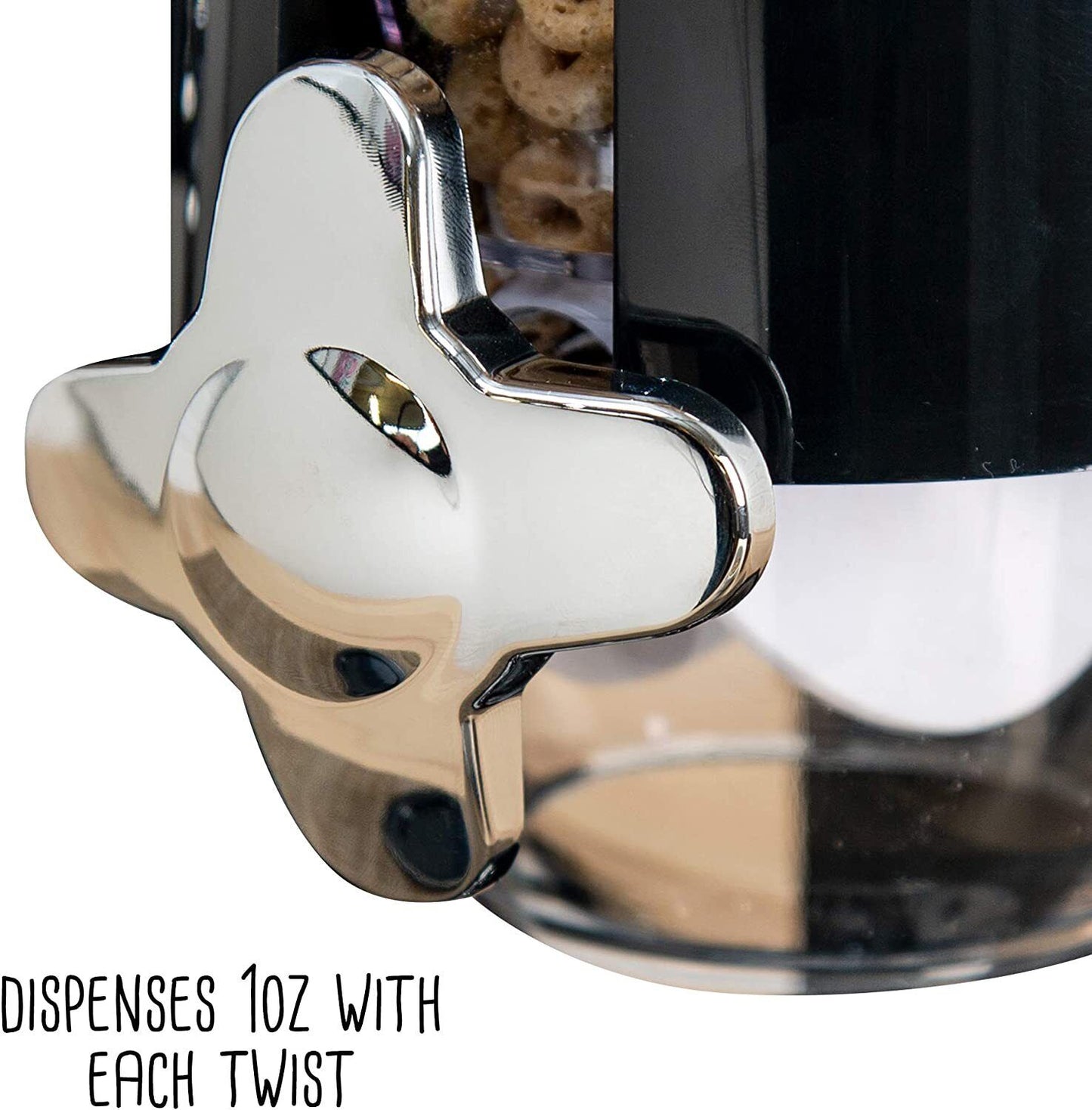 Double Cereal Dispenser Container Tank Large Dry Food Snack Kitchen Canister