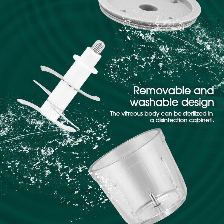 600ML Electric Garlic Food Chopper Vegetable Chopper Grinder Blender Crusher