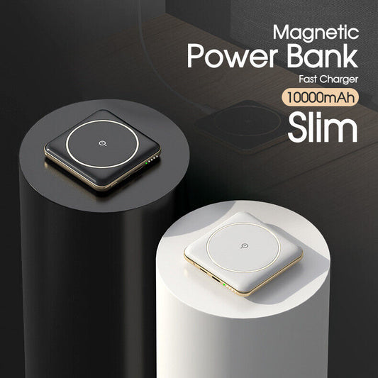 Slim Portable Mini Qi Charger Magnetic Wireless Power Bank 10000mAh