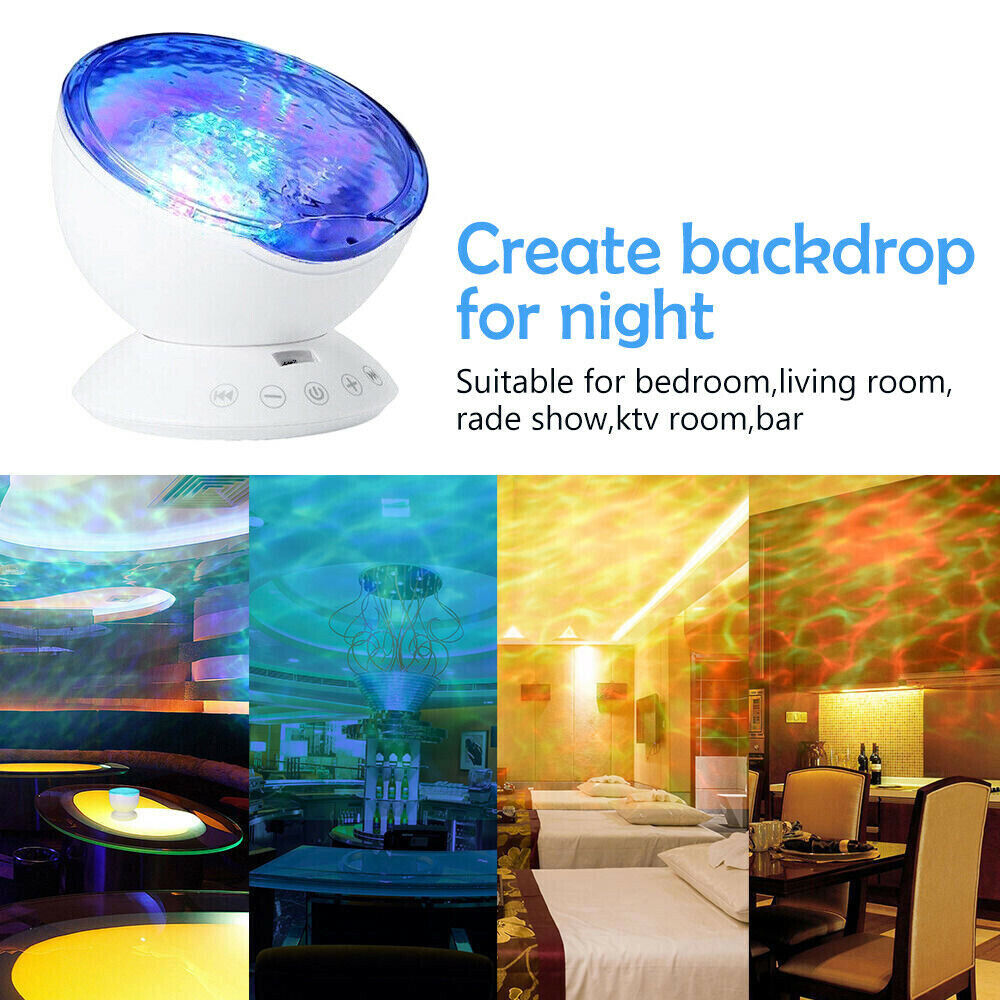 LED Night Light Projector Galaxy Starry Ocean Star Sky Baby Room Party Lamp