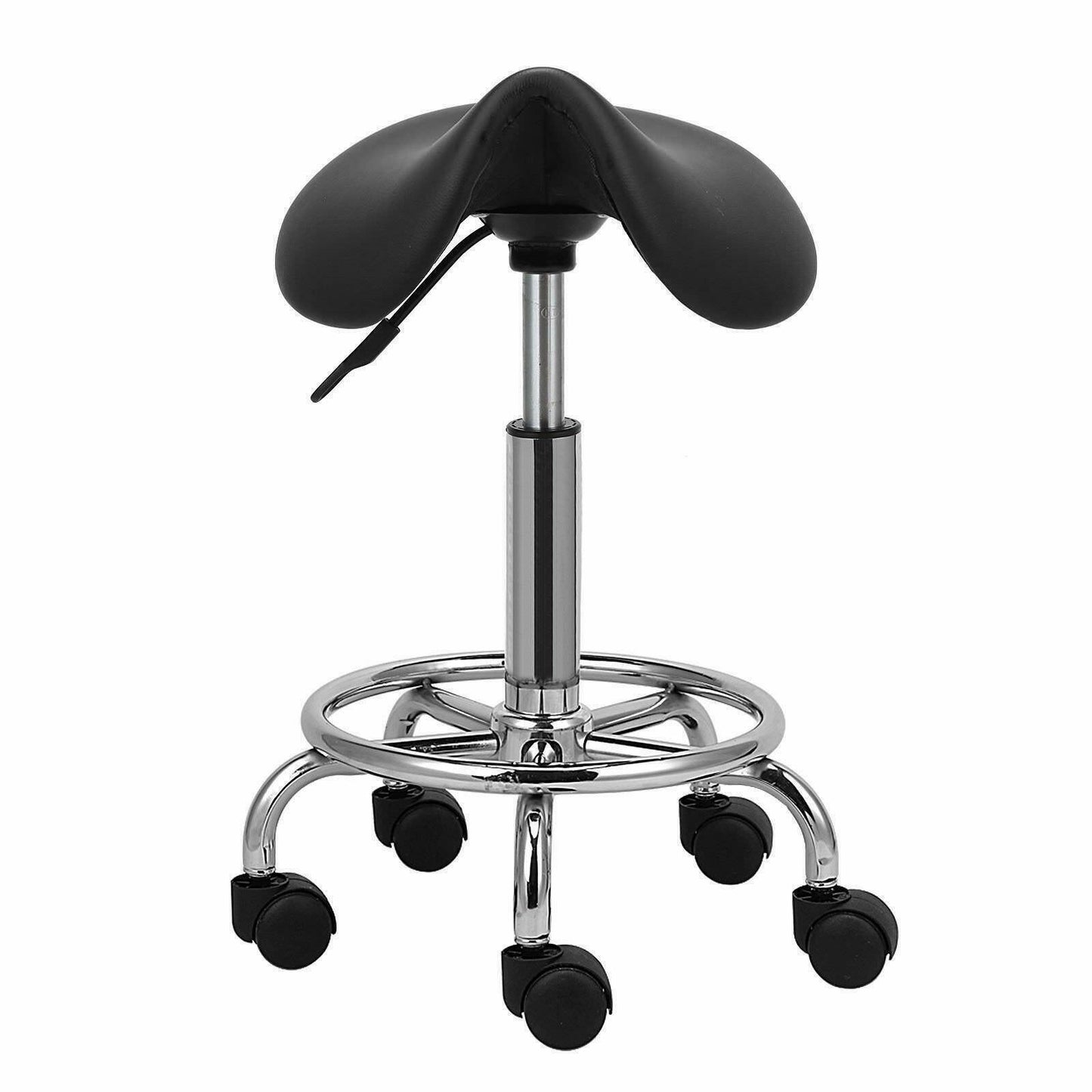 SALON SADDLE BAR STOOL SWIVEL CHAIR MASSAGE BARBER HAIRDRESSING HYDRAULIC LIFT