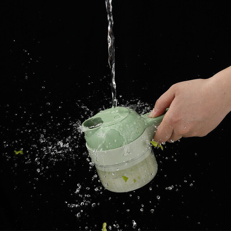 4 In 1 Handheld Electric Vegetable Cutter Multifunction Vegetable Fruit Slicer