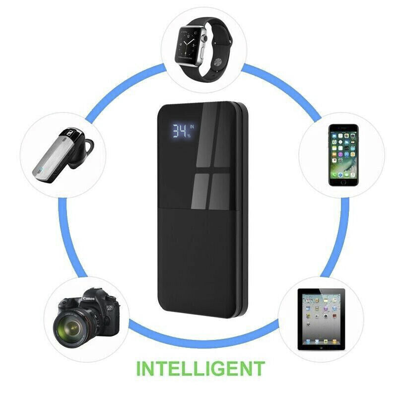 5000mAh Portable Power Bank Charger With LCD 2USB External Battery Pack