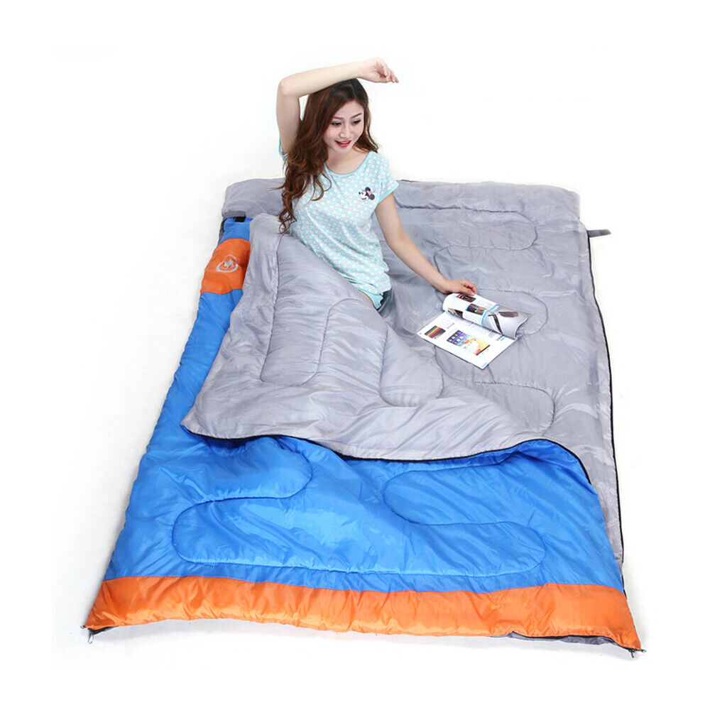 -10°C Double Outdoor Camping Sleeping Bag Hiking Thermal Winter 220x150cm