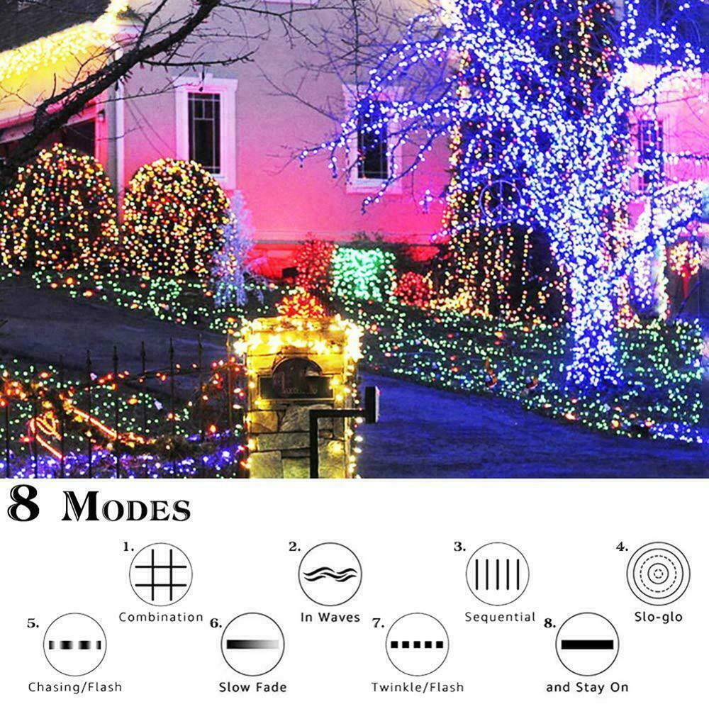 7M 50LED Waterproof Solar Cherry Flower String Fairy Lights Outdoor Garden Party