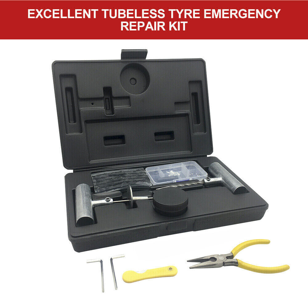 56PCS Tyre Puncture Repair Recovery Kit Heavy Duty 4WD Offroad Plugs Tubeless