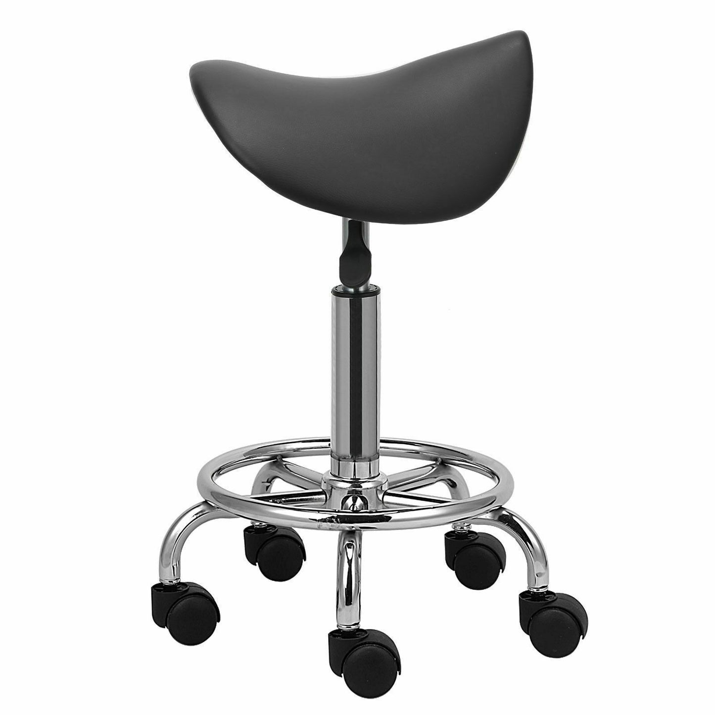 SALON SADDLE BAR STOOL SWIVEL CHAIR MASSAGE BARBER HAIRDRESSING HYDRAULIC LIFT