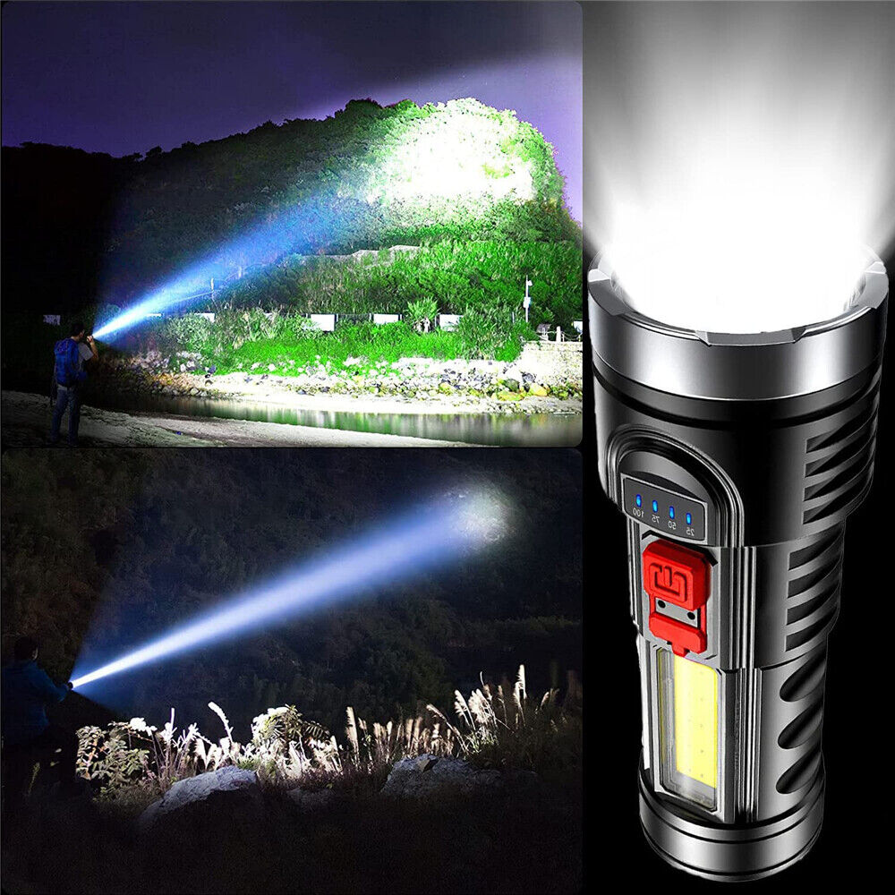 1200000LM COB 6 LED Flashlight USB Rechargeable Camping Torch Lamp Waterproof