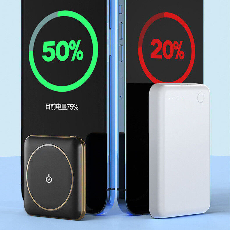 Slim Portable Mini Qi Charger Magnetic Wireless Power Bank 10000mAh