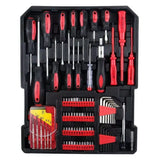 799 PCS TOOL SET MECHANICS TOOL KIT WRENCHES SOCKET W/TROLLEY CASE BOX ORGANIZER TOOL BOX