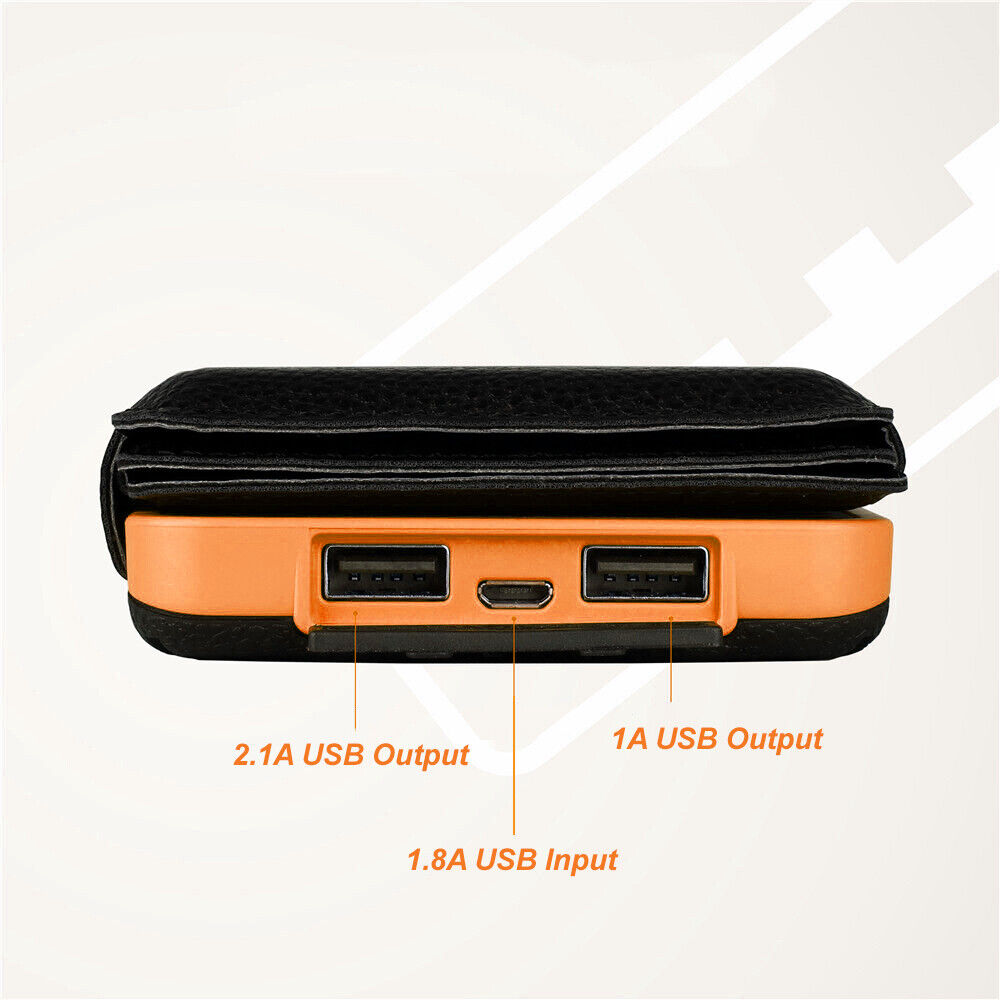 300000mAh Waterproof Portable Solar Charger Dual USB External Battery Power Bank