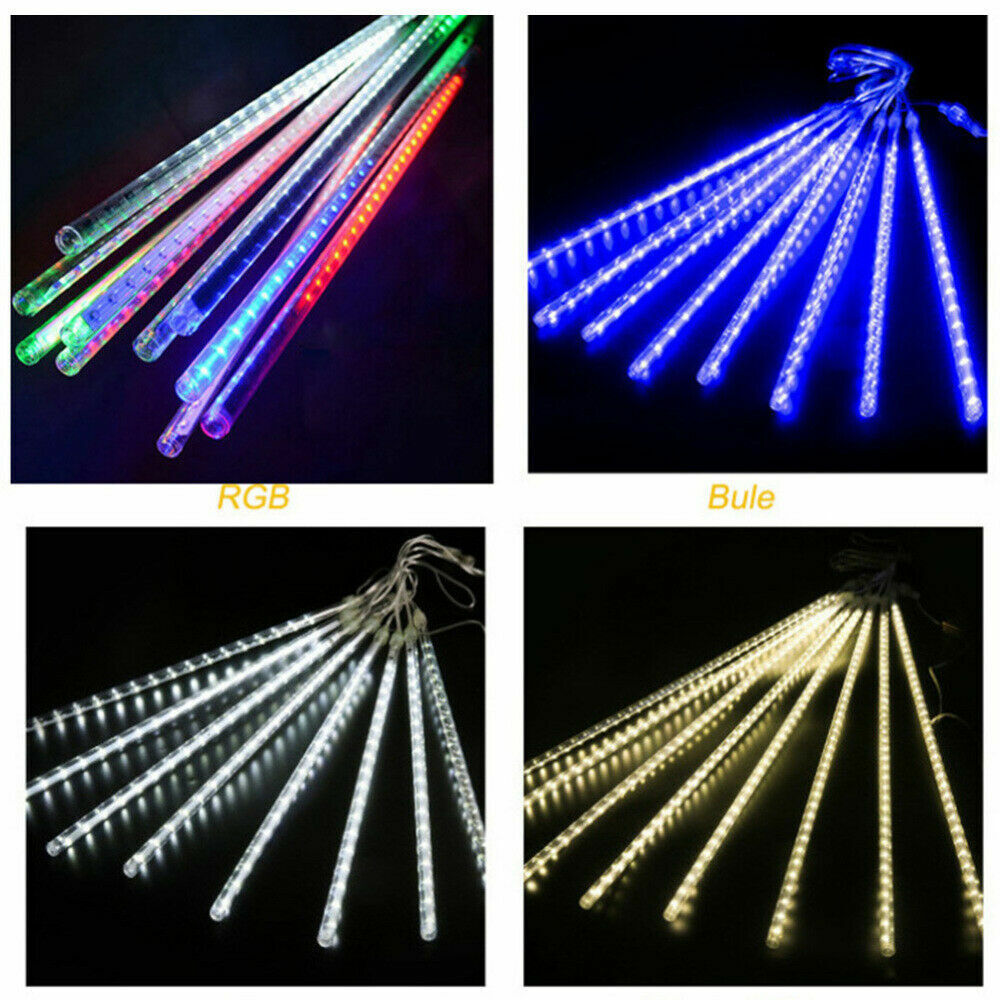 288LED Solar String Light Meteor Shower Rain Tree Flowing Lighting XMAS Party