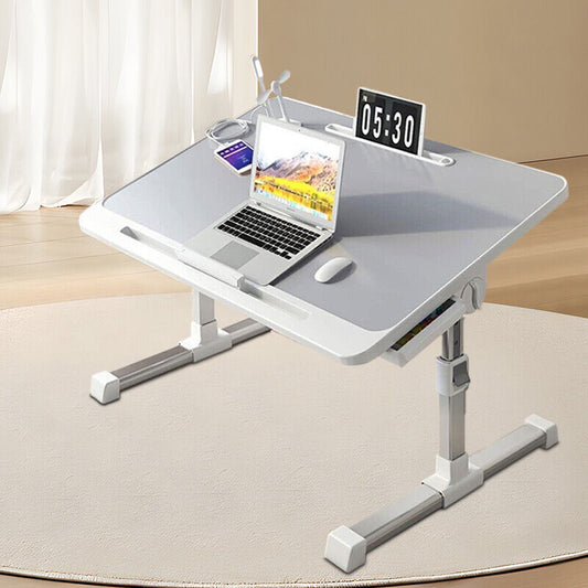 Laptop Bed Tray Desk Adjustable Table Sofa Sit Stand Desktop Computer Stand Fan