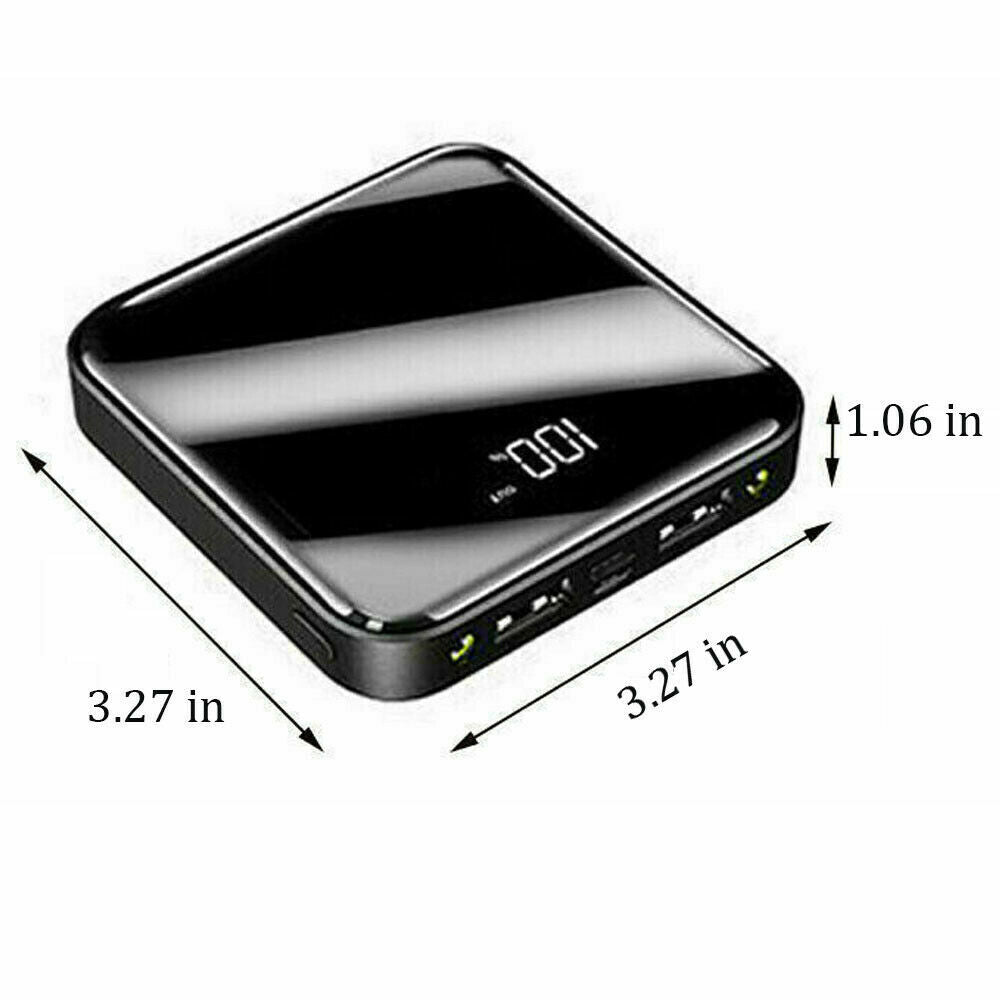 Portable 10000mAh Power Bank Mini USB Pack LED Battery Charger For Mobile Phone